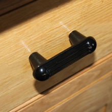 NO. 6301 Black Bakelite Deco Cabinet pull handle. Also available in Mottled Brown.