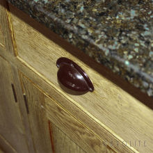 No. 6305 Mottled Brown real Bakelite drawer pull. Also available in Black
